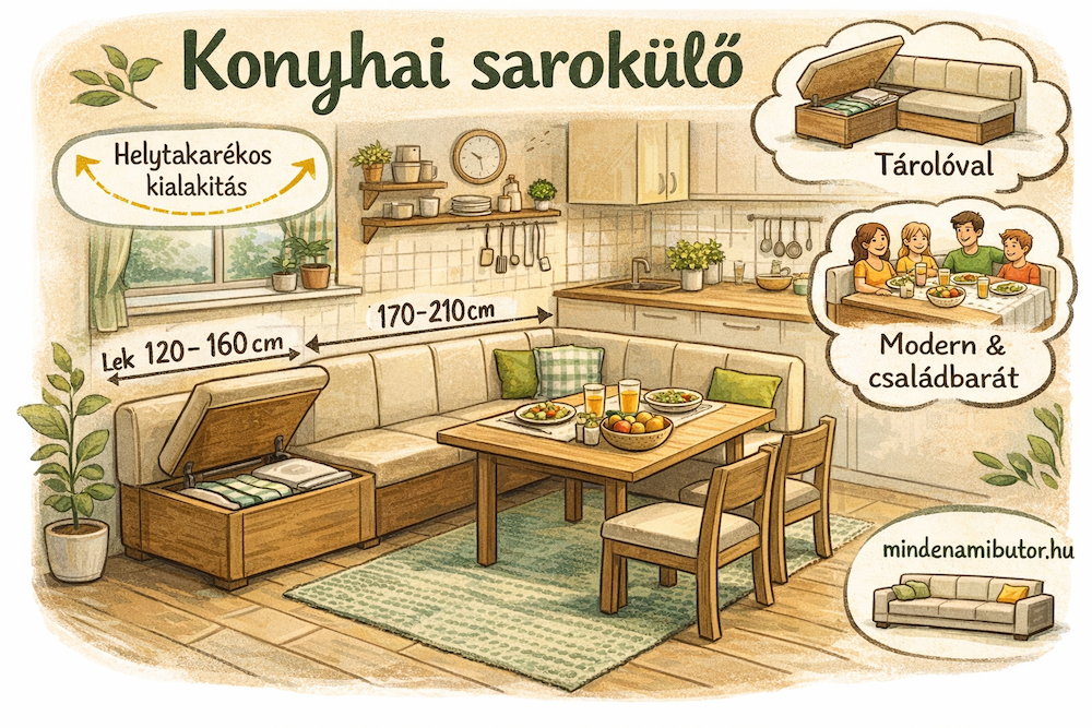 Konyhai sarokülő – praktikus és stílusos megoldás az étkezőben